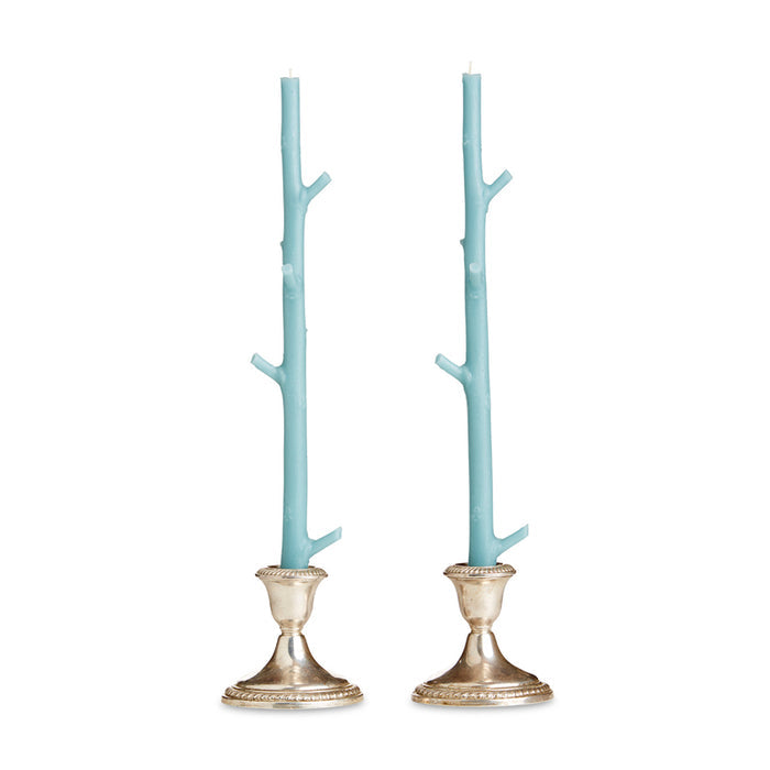 Maple Stick Candles / Robin Blue / Pair