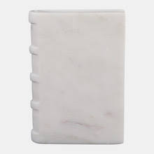 Marble Book Object, White (set)