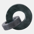 Marble Double Ring, Green/ Black