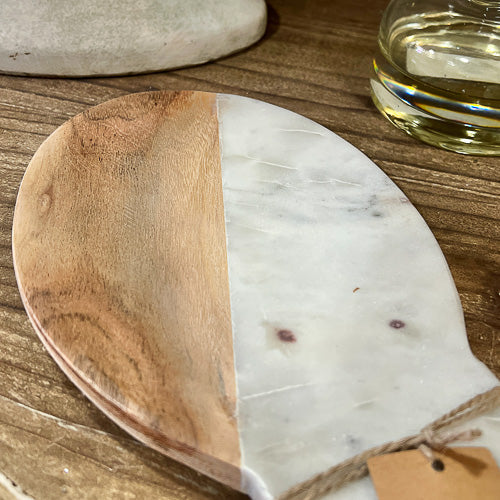Marble & Wood Tray
