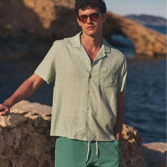 Marine Layer Men's Pablo Tencel Linen Short Sleeve Shirt
