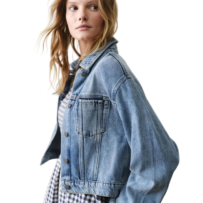 Marine Layer Women's Cropped Denim Jacket