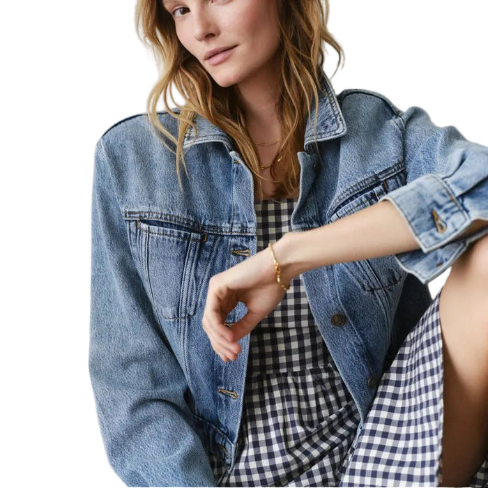 Marine Layer Women's Cropped Denim Jacket