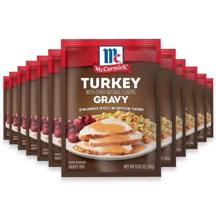 McCormick Turkey Gravy Mix, 0.87 oz - 24 Pack