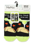 MeMoi Women's Tequila N Tacos Low Cut Non-Skid socks