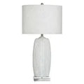 Metal Clear Resin Table Top Lamp 33" high