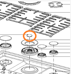Miele Burner Cap Interior S3Evo, Part 8281390