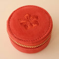 Mini Travel Jewellery Case in Hibiscus Pink