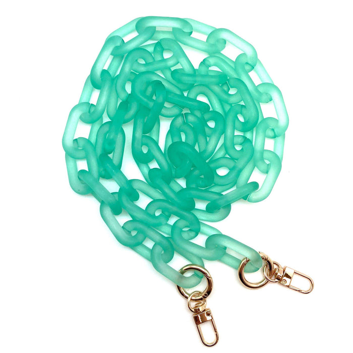 Mint Green Frosted Acrylic Chains - Taryn x Philip Boutique