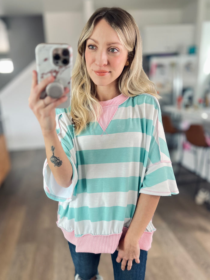 Mint Sugar Rush Colorblock Tee