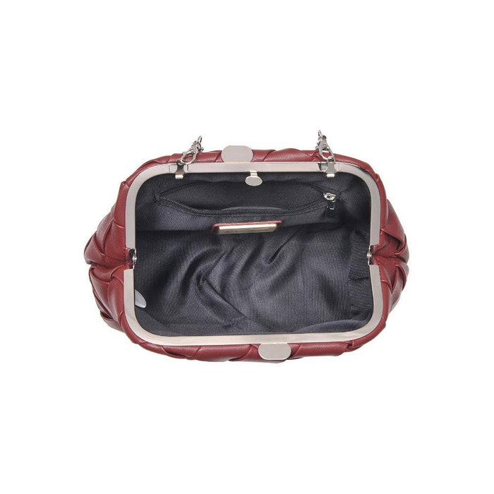 Moda Luxe - Pauline Woven Crossbody: Burgundy