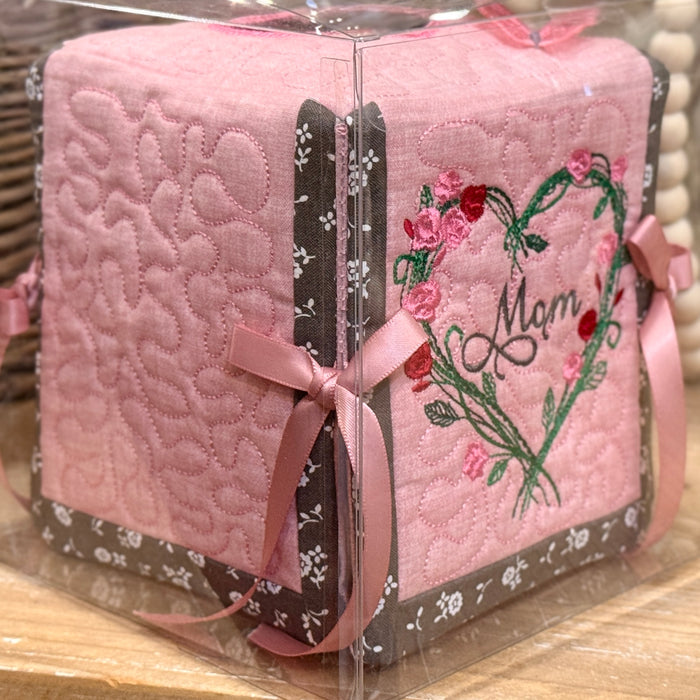 Mom Embroidered Tissue Box Cover