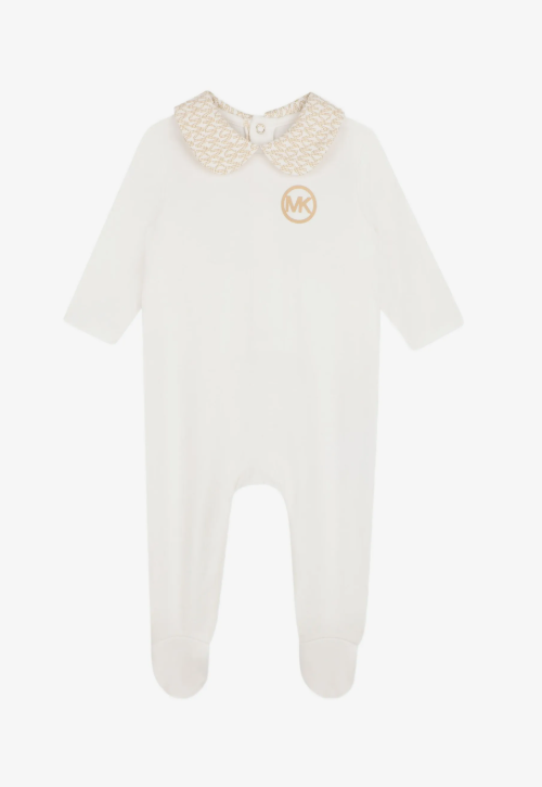 MICHAEL KORS monogram-print cotton babygrow set
