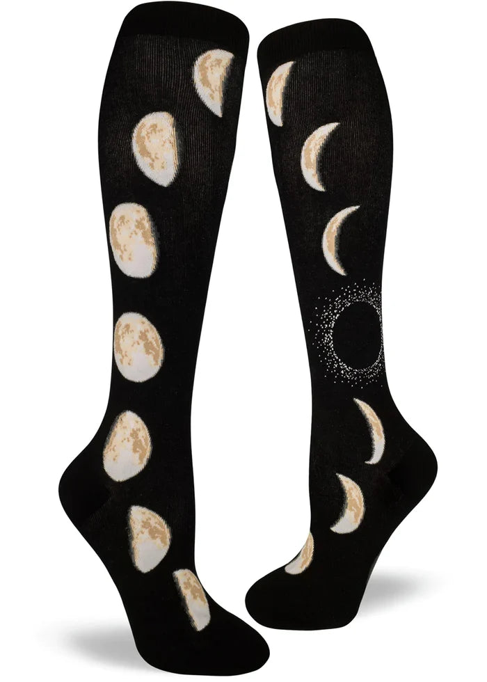 Moon Phases Knee Socks