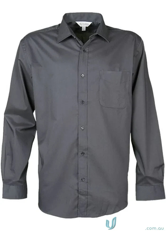 Gray long-sleeved Mosman shirt 1903L perfect for a stylish look