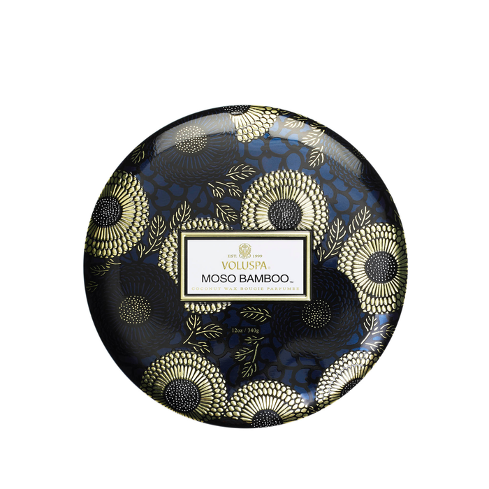 Moso Bamboo 3 Wick Tin Candle