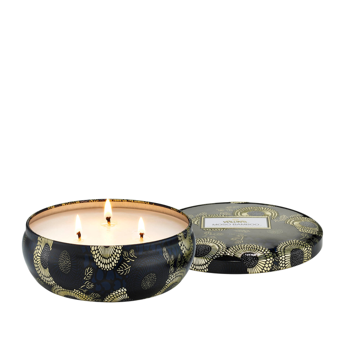 Moso Bamboo 3 Wick Tin Candle