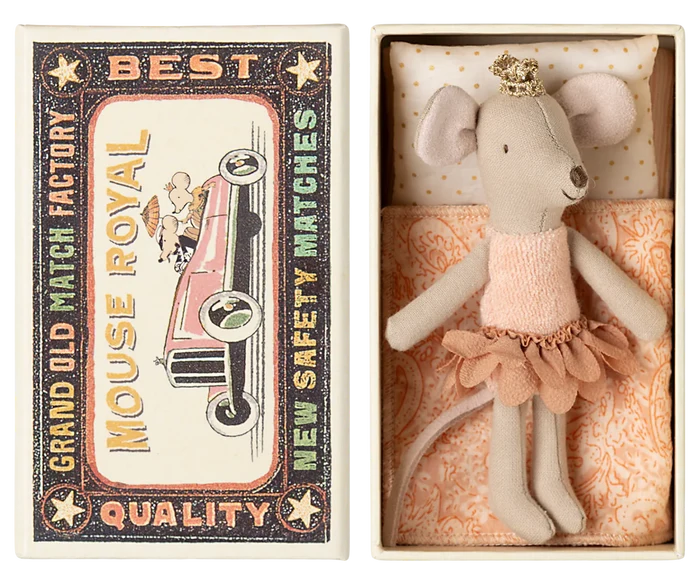 Maileg - Mouse in A Box - Little Sister Mouse - Princess (NEW 2025)