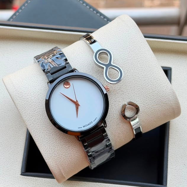 Movado Ladies Watch + Infinity Bracelet Set original photo