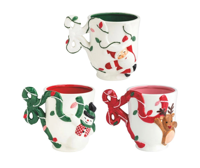 Mud Pie Santa Xmas Character Mug