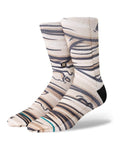 Stance Mummy T Sock, tan crew socks with arch support size L