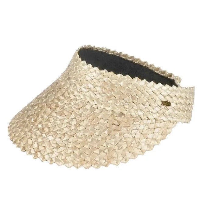 Natural Textured Wheat Straw Visor