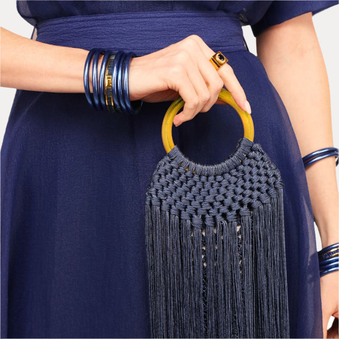 Sophie Bag 18K Recycled Fine Gold Plated Navy Handbags, Wallets & Cases