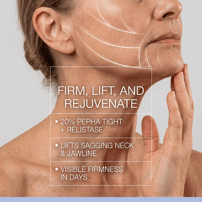 neck lift and firm with pepha tight and relistase