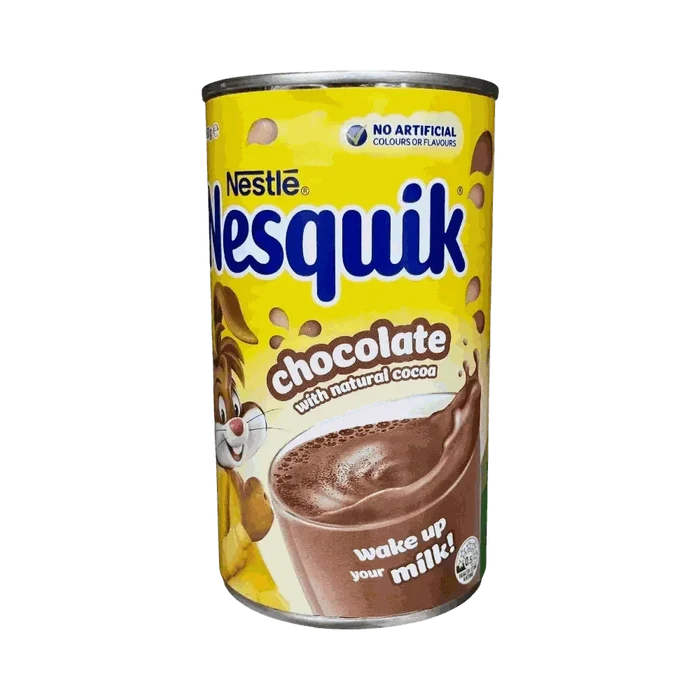 Nestlé Nesquik Chocolate 250g tin with natural cocoa for hot or cold milk