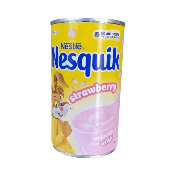 Nestlé Nesquik Strawberry 250g tin for strawberry-flavored milk drink powder