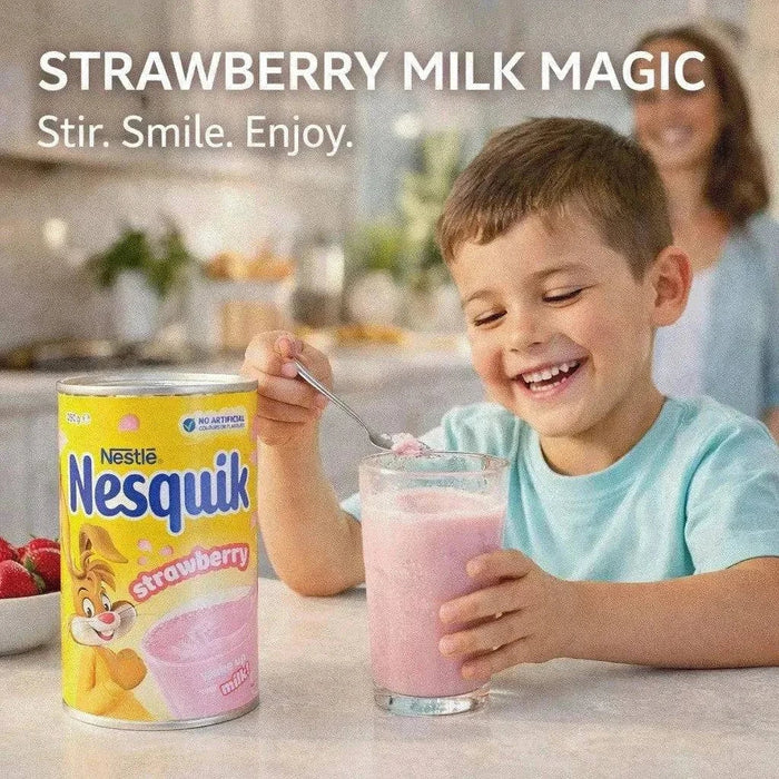 Nestlé Nesquik Strawberry 250g strawberry-flavored milk powder tin