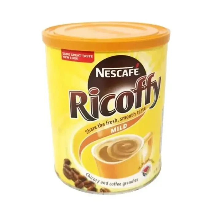 Nestle Ricoffy Mild Instant Coffee 250g pack with chicory-based South African coffee blend