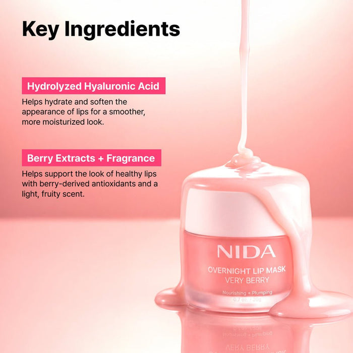 NIDA Overnight Lip Mask 20g قناع الشفاه الليلي من نيدا - Princess Cosmetics Qatar