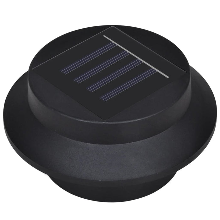 NNEVL Outdoor Solar Fence Lamps 12 pcs LED Black