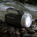 branding torch IGOBT OptiBeam Highâ€‘Intensity COB Search Light Torch â€“ Durable Black/Steel Grey front product image