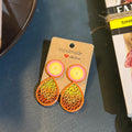 Orange Quilling Tribal Earrings