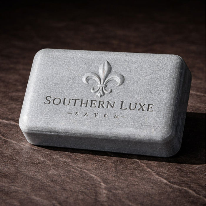 Oriental Obsidian luxury men's bath bar handcrafted with tussah silk, camellia oil, and green tea by Southern Luxe Savon