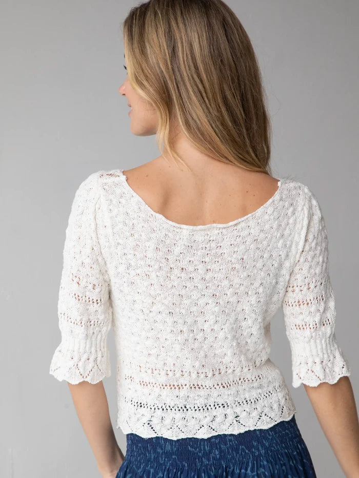 Out & About Sweater Top - Cream-view 2