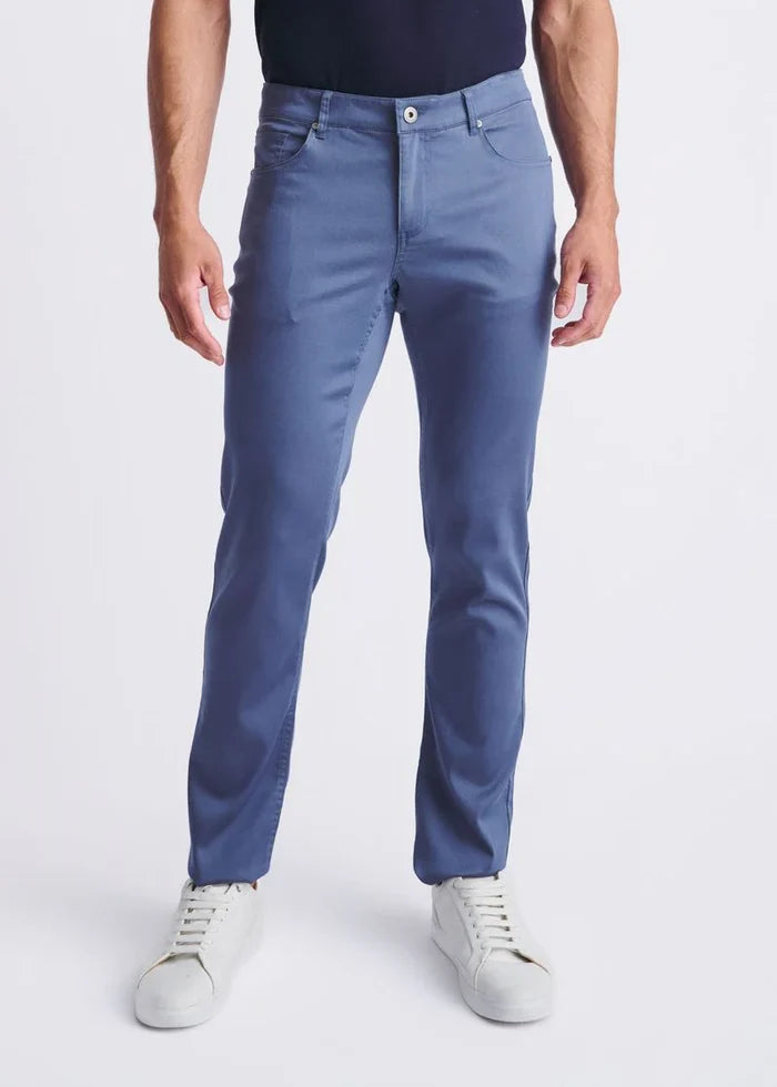 Pacific Blue Lightweight Textured Stretch Woven 5-Pocket Jeans PM-3052