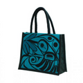 PANABO Jute Bag - Teal Hummingbird