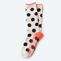 Panhandle Classic Dot Crew Socks — Cream | Hooray Sock Co.