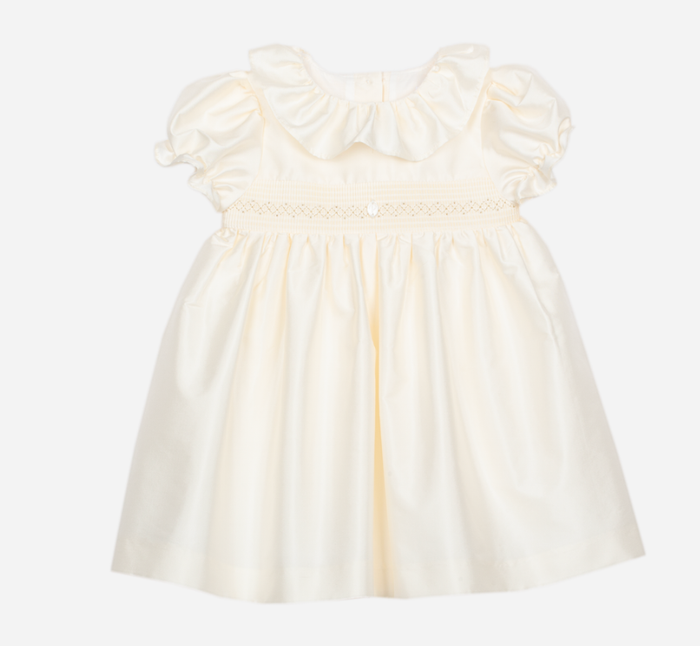 PATACHOU Beige dress with a ruffled collar