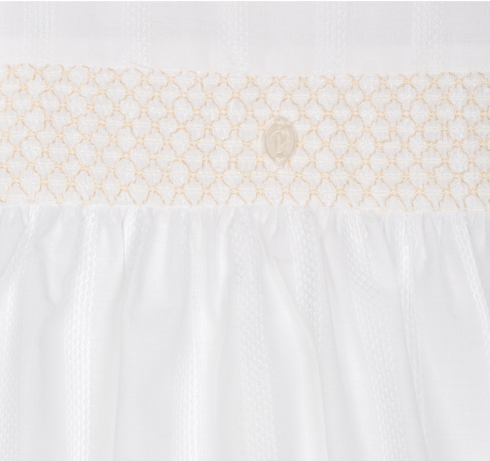 PATACHOU Elegant beige dress with delicate embroidery