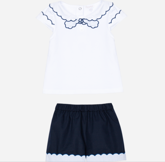 PATACHOU Elegant navy blue set with simple design