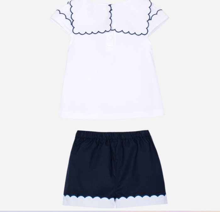 PATACHOU Elegant navy blue set with simple design