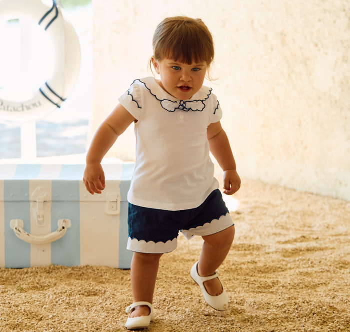 PATACHOU Elegant navy blue set with simple design