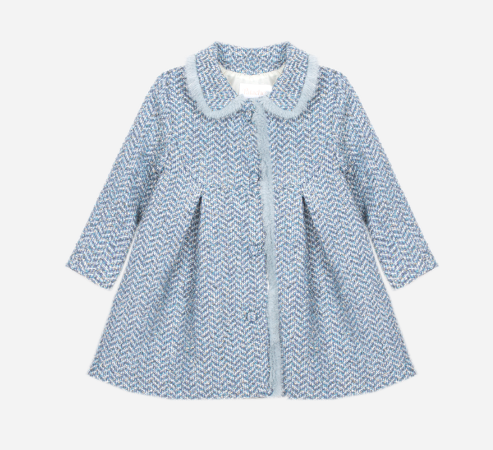PATACHOU Indigo Blue tweed coat