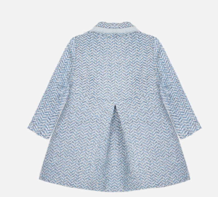 PATACHOU Indigo Blue tweed coat