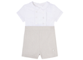 PATACHOU striped contrast romper