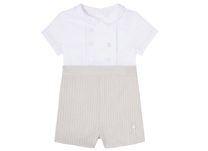 PATACHOU striped contrast romper